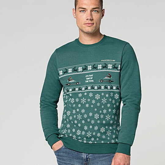 Porsche Holiday Christmas Sweater - Green