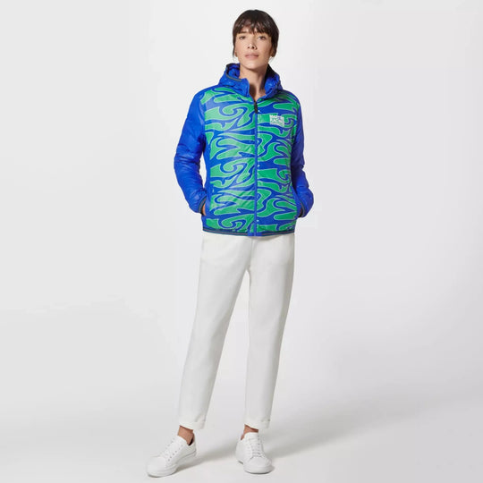 Porsche Ladies Reversible Quilted Jacket - Martini Racing (Hippie)