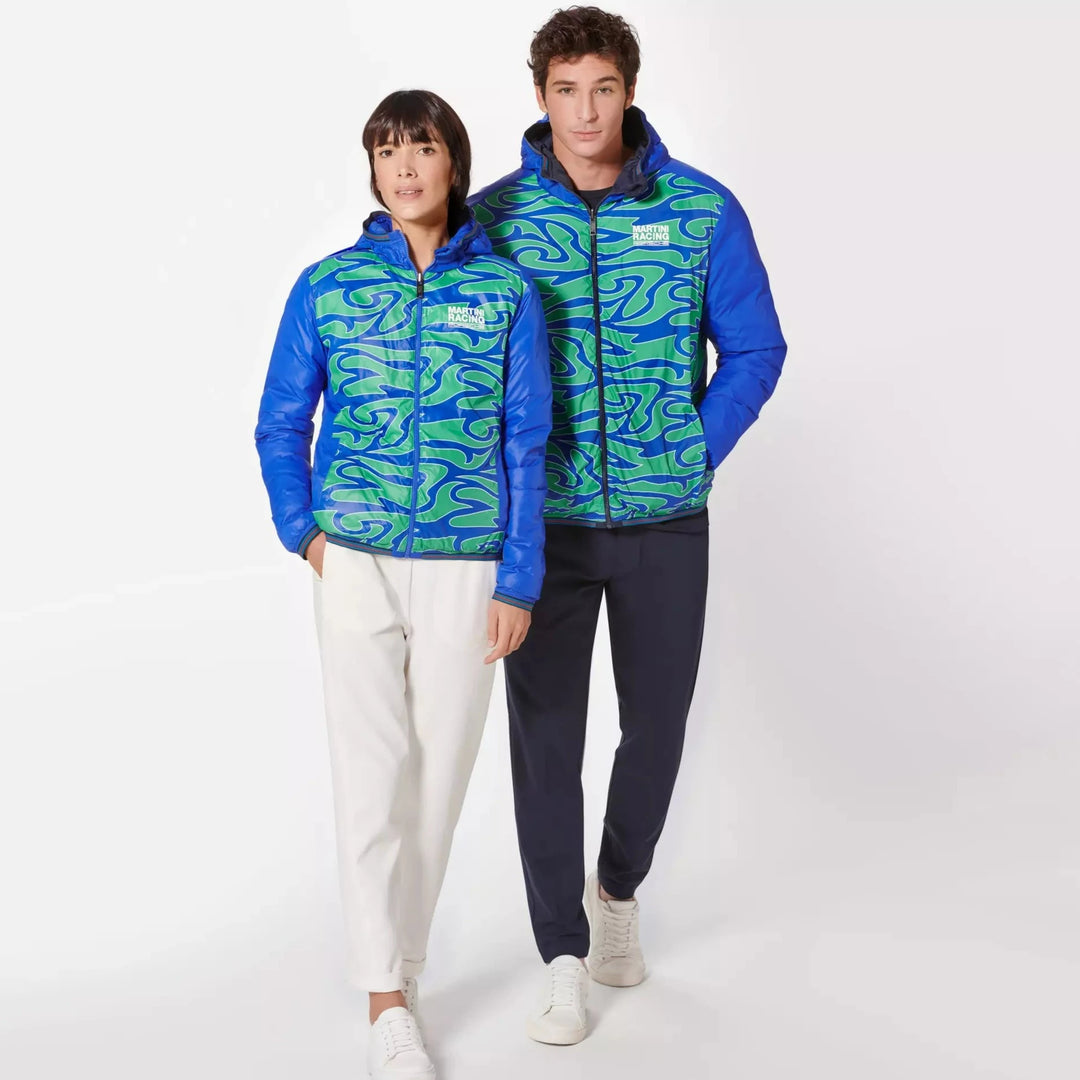 Porsche Ladies Reversible Quilted Jacket - Martini Racing (Hippie)