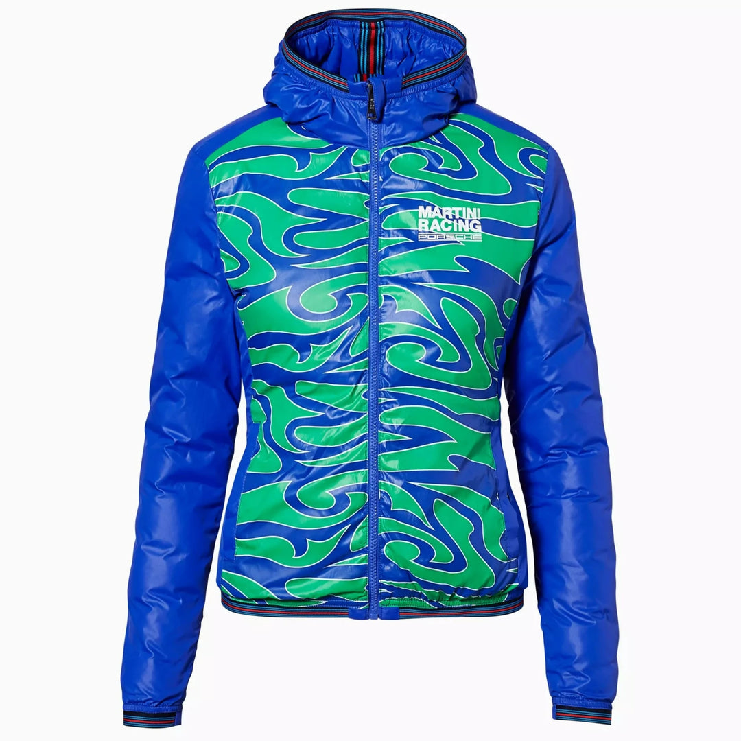 Porsche Ladies Reversible Quilted Jacket - Martini Racing (Hippie)