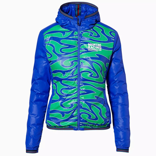 Porsche Ladies Reversible Quilted Jacket - Martini Racing (Hippie)