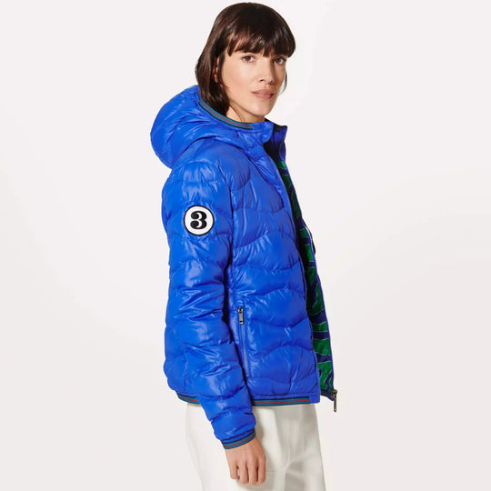 Porsche Ladies Reversible Quilted Jacket - Martini Racing (Hippie)