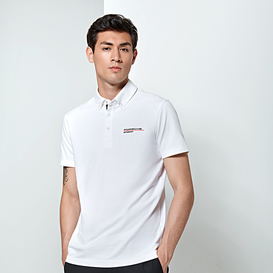 Porsche Men's Polo Shirt (White ) - Motorsport Fanwear