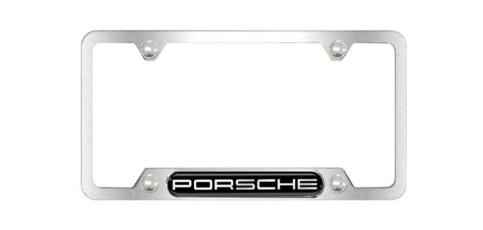 Porsche Stainless Steel License Plate Frame- PORSCHE
