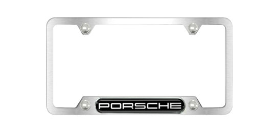 Porsche Stainless Steel License Plate Frame- PORSCHE