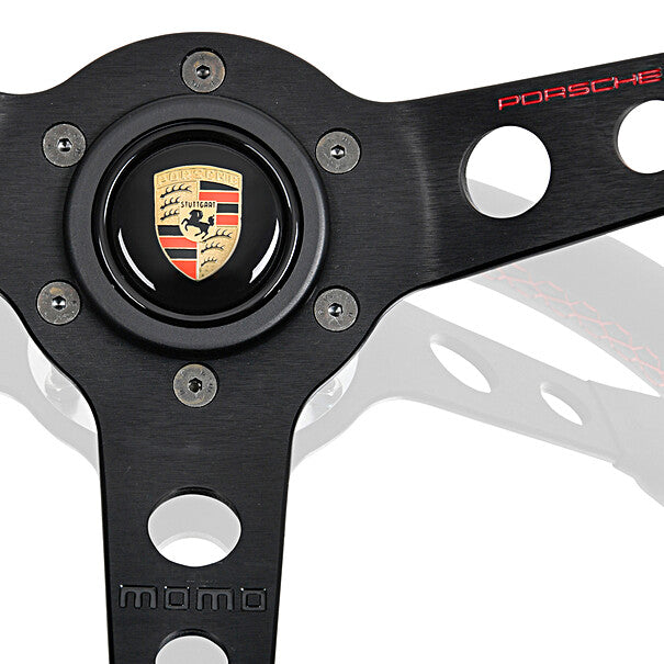 Porsche Classic Momo Performance Steering Wheel - Red Stitching