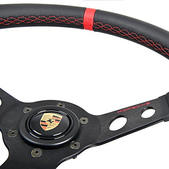 Porsche Classic Momo Performance Steering Wheel - Red Stitching