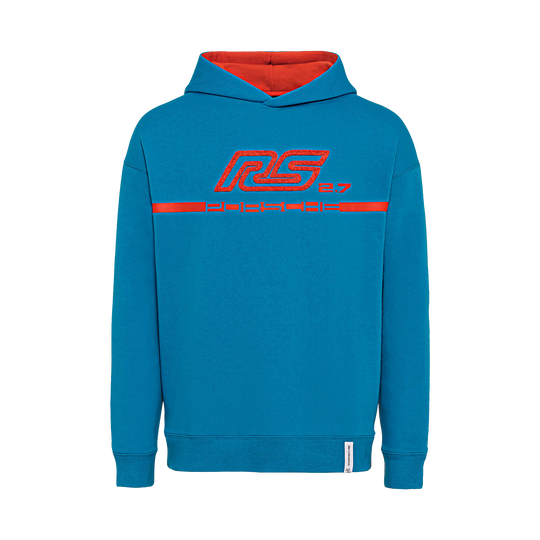 Porsche Men's Hoodie, Blue & Orange - RS 2.7
