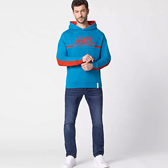 Porsche Men's Hoodie, Blue & Orange - RS 2.7