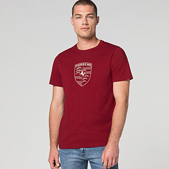 Porsche Crest Men's T-shirt (Red) - Essential
